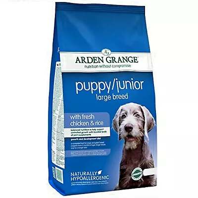 £15.49 • Buy ARDEN GRANGE PUPPY LARGE BREED : 2kg 6kg 12kg Chicken & Rice Bp Big Dog Dry Food