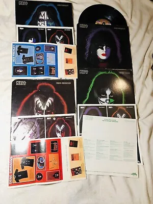 £208 • Buy X4 Kiss LP Ace Frehley Gene Peter Paul Casablanca INNERs & MERCH FORM