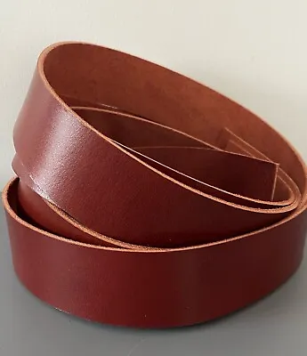 175 Cm Long 3.5mm Thick Red Brown Veg Tan Tooling Leather Straps Various Width • £5