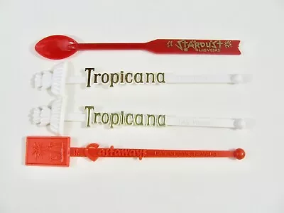 Swizzle Sticks Vegas Casinos Hotels Tropicana Stardust Castaways Drink Stirs VTG • $9.99