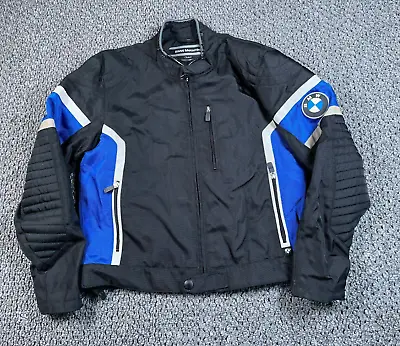BMW Motorrad Club 2 Padded Motorcycle Jacket Adult Medium Black Blue White Biker • $150