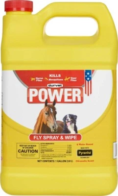 $90 • Buy POWER Fly Spray & Wipe For Horses And Dogs Flies, Mosquitoes Deer Flies