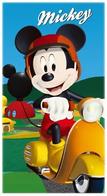 Mickey Mouse Beach Towel Swimming Holiday 140 X 70cm 100% COTTON Moped • £14.99