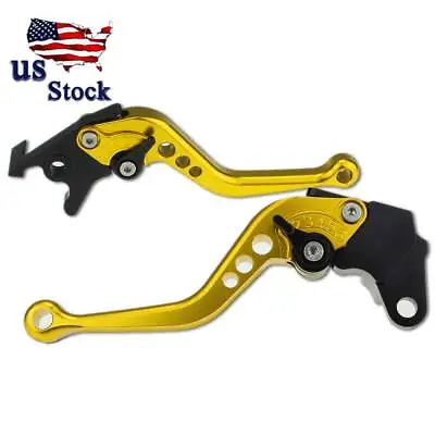 Shorty CNC Clutch Brake Levers For Yamaha YZF R1 2004-2008 YZF R6 2005-2016 Gold • $24.99