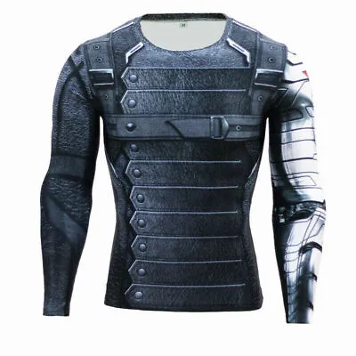 Captain Amercia 2 T-Shirt The Winter Soldier General Printed Cosplay Halloween • $44.17