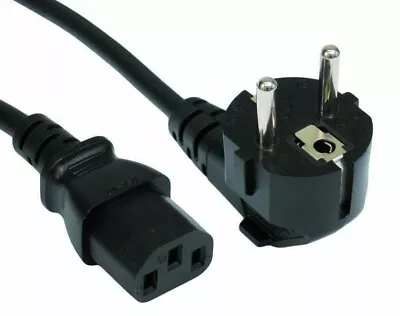 1m Schuko Euro Plug To IEC C13 Mains Cable European Kettle Lead  • £4.50