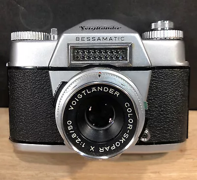 Voigtlander Bessamatic R Camera With Skopar 1:2. 8/50mm Lens & Leather Case • $169.99