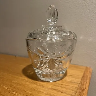 Vintage Cut Glass Candy Dish / Sugar Bowl - With Lid - Used • $10
