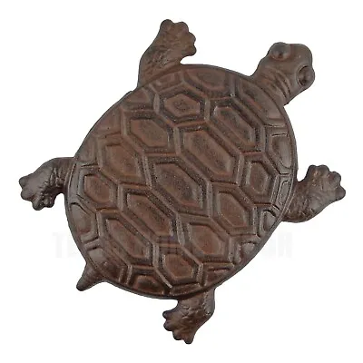 Large Cast Iron Turtle Stepping Stone Garden Yard Pond Decor Rustic Brown 12.5  • $35.95