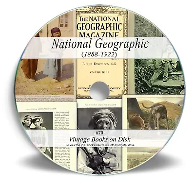 NATIONAL GEOGRAPHIC Vintage Magazine Complete 34 Years On DVD World Geography 70 • £4.60