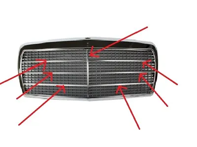 Fit For Mercedes Benz W126 Grill Moulding Trim Set 7 Pcs Alu 280S 280SE 500SEL S • $56.90