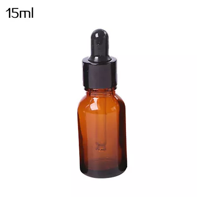 5ml-100ml Mini Amber Glass Liquid Reagent Pipette Bottle Eye Dropper Empty 76 • $6.89