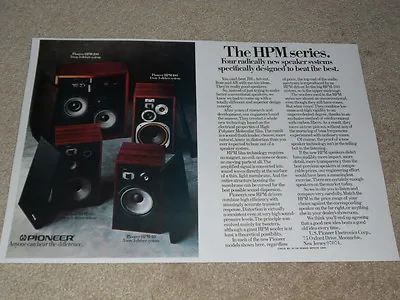 $7.99 • Buy Pioneer HPM Series Speaker Ad, 1976, HPM-200,HPM-100, Article, 2 Pg