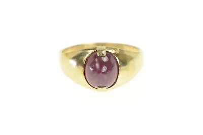 10K 7.60 Ct Natural Ruby Cabochon 1960's Men's Ring Yellow Gold *77 • $649.95