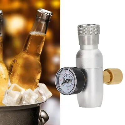 Mini CO2 Gas Regulator Stainless Steel Beer Keg Pressure Regulator For Home Brew • £26.22