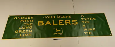 John Deere Balers Vintage Style Banner Dealer Promo Sign Ad • $74.98