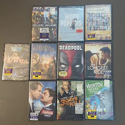 Lot Of 10 Brand New DVD Movies. All With Digital Codes. Ultra Violet/Vudu/Digita • $14.95