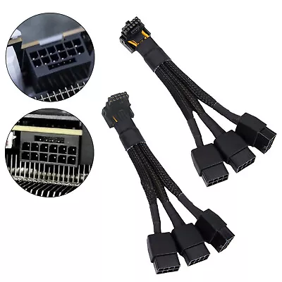 3x8pin To 16Pin(12+4p) Cable For GPU RTX4090 RTX4080 12VHPWR Connector 90° Elbow • $12.98