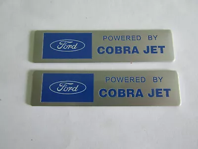 Ford Powered By Cobra Jet 428 429 351 Cj Engine Dash Valve Cover Plaques 2pcs • $16.99