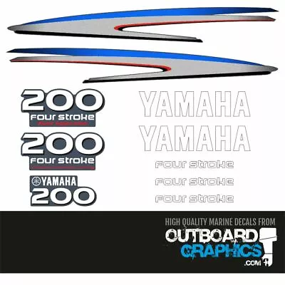 Yamaha 200hp Four Stroke Outboard Engine Decals/sticker Kit • $56.95