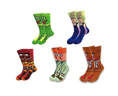 The Muppets Socks Jim Henson Disney Kermit The Frog Miss Piggy Fozzy Bear Animal • £22