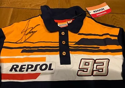 Marc Marquez Signed 2021 Moto GP Official Honda Repsol Polo Shirt (XL) • $372.03