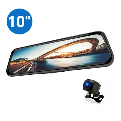 $81.99 • Buy 10  1440P Car Rear View Mirror Full Screen DVR Camera Dash Cam Reversing Camera