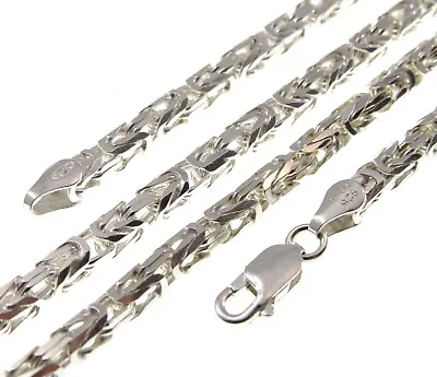 3.6MM Solid 925 Sterling Silver Italian Byzantine Chain Bracelet Or Necklace Men • $99.83