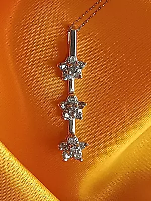 GORGEOUS Diamond Cluster Pendant - 1/2 Carat With 18 Inch Chain • $197