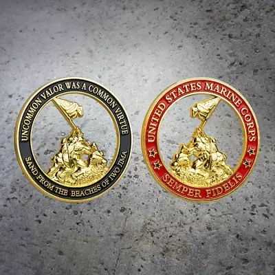 Marine Corps (Iwo Jima) Challenge Coin - Excellent Gift - Shipped Free Fm US-US! • $6.95