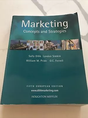 Marketing Concepts And Strategies 5th European Edition MBA Textbook • £4.99