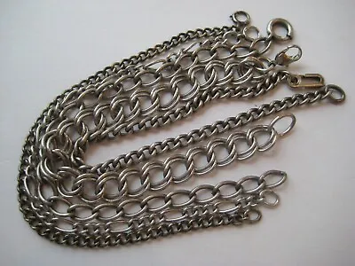 VINTAGE Lot Of 5 Sterling Silver Starter CHARM CHAIN BRACELETS 37 Grams #6 • $50