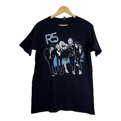 R5 2014 Tour T-Shirt Medium Black Cotton Music USA Band Pop Tee Tultex • $12.44