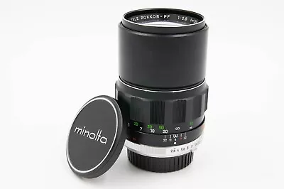 Minolta Rokkor-PF 135mm F2.8 Telephoto Lens W/Built-In Hood & Original Caps VG+ • $48.50