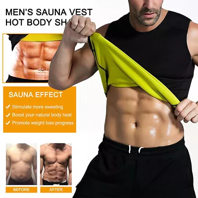 Short Sweat Sauna Vest Body Shaper Slimming Neoprene Burn Fat Petite Men Women • $14.86