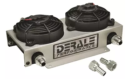 Derale Performance 15845 Hyper-Cool Dual Cool Remote Cooler NO RESERVE FREE SHIP • $150