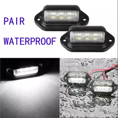 2Pcs LED License Plate Light Tag Lamps Assembly Replacement For Truck Trailer RV • $5.69