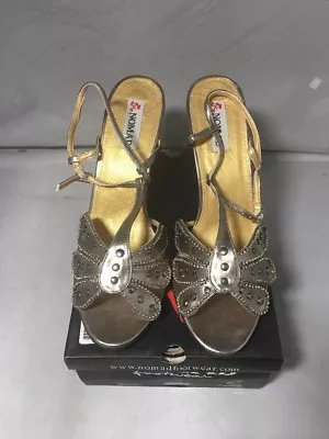 Nomad Women's  Dragonfly Heels Sandal Size 10 Silver • $15.47