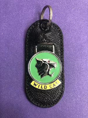 Vintage Leather Car Keychain Vintage Key Ring Fob Buick Wildcat Lt Green NOS • $27