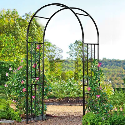 Garden Arch Metal Frame Decoration Trellis Stand Vines Climbing Plants Archway • £69.95