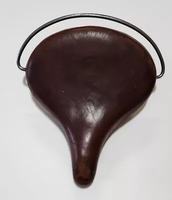 Vintage Mesinger Leather Bicycle Saddle Seat Whizzer Schwinn Monark Elgin Huffy • $129