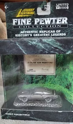 JOHNNY LIGHTNING Fine Pewter Collection '70 Ford Mustang Boss 429 NIB Great Gift • $15