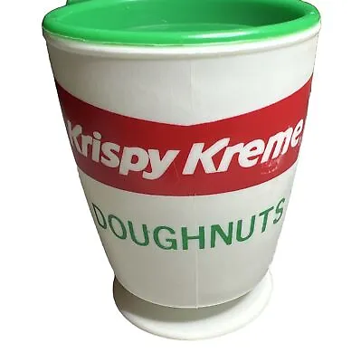 Vintage Krispy Kreme Doughnuts Coffee Travel Mug With Lid Whirley Industries USA • $17