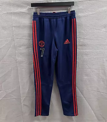 Adidas Youth Boys Pants Size Large Blue Red Manchester United Track Pull On • $26