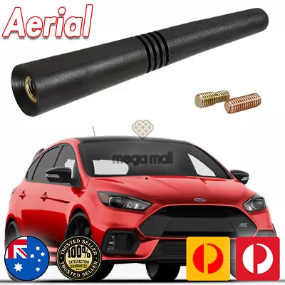 Stubby Bee Sting Antenna Aerial Black Flexi Rubber 9 CM For Ford Focus XR5  • $25.95