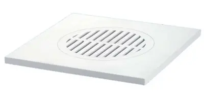 McALPINE MDTOP-WH 150mm Square White ABS Shower Gully Grate Top • £10.49