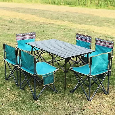 Folding Camping Table Small Lightweight Portable Outdoor Picnic Aluminium Legs • £24.99