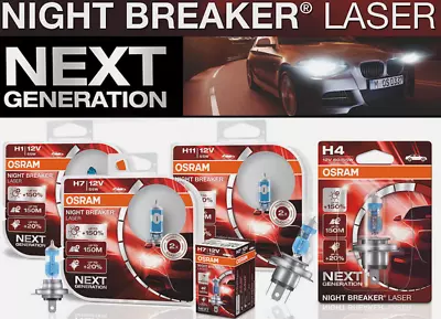 OSRAM NIGHT BREAKER Laser Light Bulb LED H1 H3 H4 H7 H8 H11 HB3 HB4 • $22.99