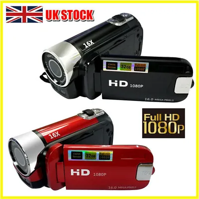 Digital Video Camera Full HD 1080P 32GB 16x Zoom Mini Camcorder DV Camera UK • £25.59