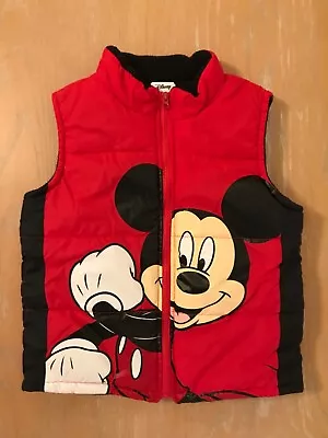 Boys Disney Outerwear Vest Mickey Mouse Red & Black Size 5T • $11.99